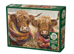 COBBLE HILL CASSE-TÊTE 1000 PIÈCES - BRRR ! DEUX VACHES HIGHLAND #40337